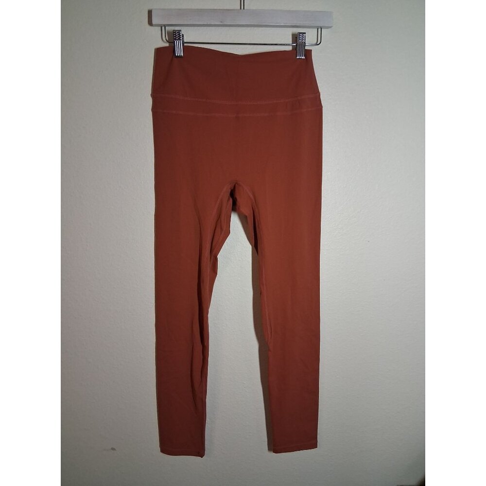 NWT ILUS Leggings Athletic Workout Yoga Pants Stretchy Orange Brown Size Large